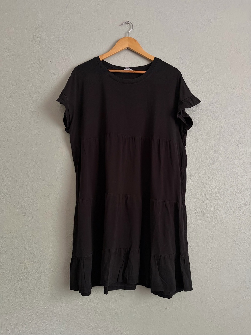 Tiered Short Sleeve Mini Dress